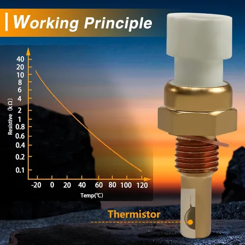 Miniatura 3 de Sensor de temperatura del refrigerante, sensor de temperatura del agua ECT, interruptor de temperatura compatible con Chevrolet Tahoe Malibu