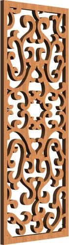 Miniatura 128 de Smithfield Paneles de pared decorativos de madera con calado, 13 3/8 pulgadas de ancho x 34 3/8 pulgadas de alto x 3/8 de alto, roble rojo rojo