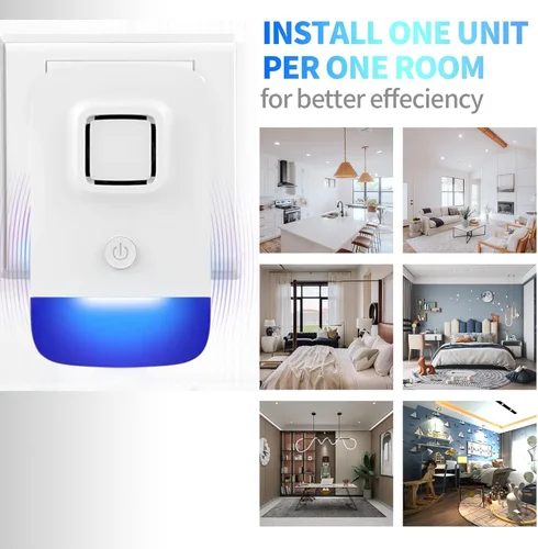 Miniatura 6 de Repelente ultrasónico de control de plagas, repelente electrónico de roedores para interiores y hogares, repelente de mosquitos, asesino de Paquete