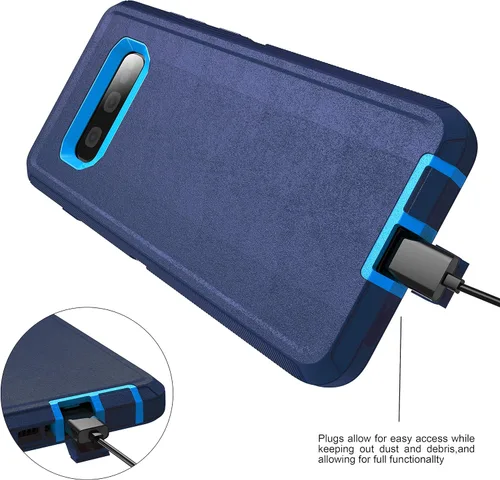 Miniatura 2 de MXX Funda Defender resistente, compatible con Galaxy S10 Plus Full Armor Body Cover a prueba de golpes, parachoques integrado 3 en 1 capas híbridas