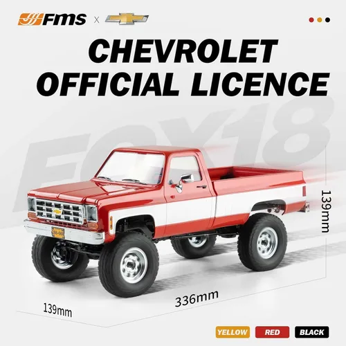 Miniatura 3 de BEEZRC FMS 1/18 RC Crawler FCX18 Chevy K10 RC Camión RTR RC Coche Licencia Oficial Modelo 8km/h 4WD 900mAh Pasatiempo RC Coches Control Remoto Coche