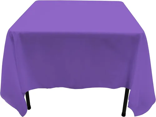 Miniatura 54 de GEFEII Servilletas de tela de poliéster sólido de 18 x 18 pulgadas para cocina, mantel rectangular cuadrado redondo para bodas, fiestas