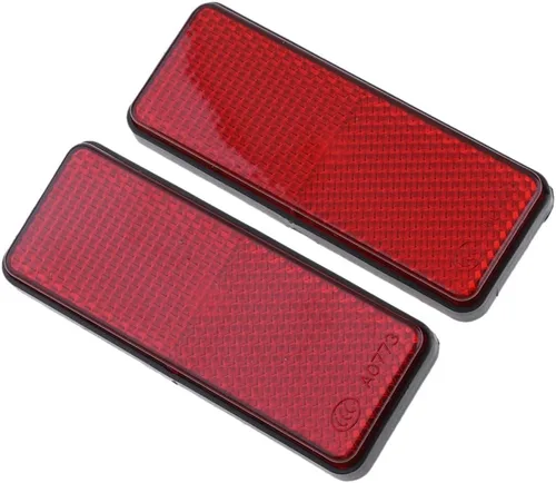 Miniatura 5 de Kesoto Reflectores cuadrados rojos universales para motocicletas, ATV, motos, motocross, 2