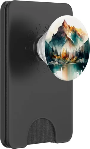 Miniatura 7 de PopSockets de paisaje de montañas de acuarela intercambiables PopGrip