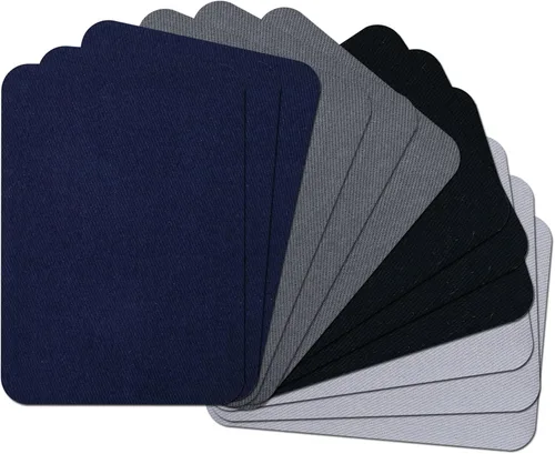 Miniatura 12 de 15 piezas de parches de tela de calidad premium para planchar por dentro y por fuera, adhesivo más fuerte, algodón, rojo, verde, azul, marrón