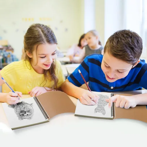 Miniatura 7 de Epakh Paquete de 22 cuadernos en espiral A5 a granel de tapa dura para el regreso a clases, de 5.5 x 8.3 pulgadas, cuaderno de papel para el primer