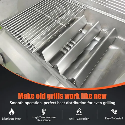 Miniatura 6 de QuliMetal Barras Saborizadoras de 15.3 pulgadas para Parrillas Weber Spirit E310, Spirit 300, Spirit II 300, E315 E320 E330 S310 S315 S320 S330