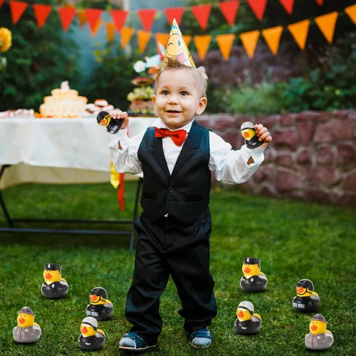 Miniatura 7 de Deekin 50 piezas patos de goma a granel de 2 pulgadas, favores de fiesta, decoraciones para cumpleaños, fiesta de piscina, ocupación, cosplay