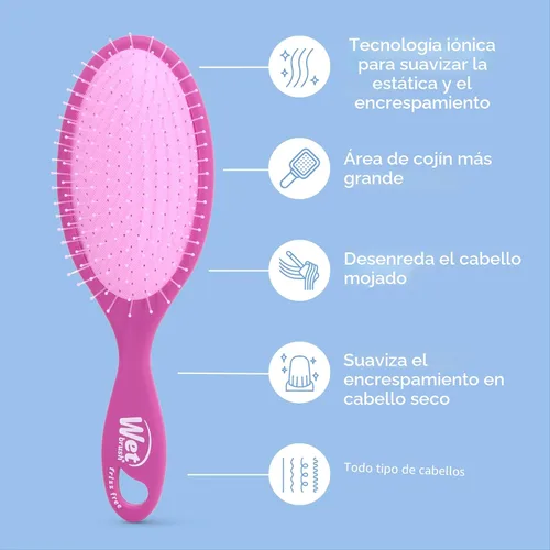 Miniatura 4 de Wet Brush Cepillo desenredante sin encrespamiento con tecnología iónica, negro, proporciona control de encrespamiento, reduce la estática y suaviza
