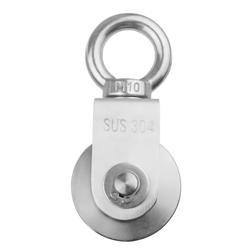 Miniatura 3 de Rueda de polea de cable tipo U, bloque de polea simple giratorio, acero inoxidable, cojinete dentro, resistente bueno para equipos de gimnasio