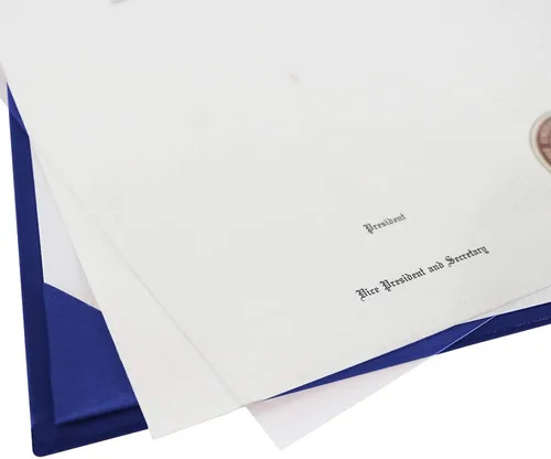 Miniatura 5 de GraduationMall Cubierta impresa para diploma para certificado 8.5 x 11 pulgadas, real, paquete de 1