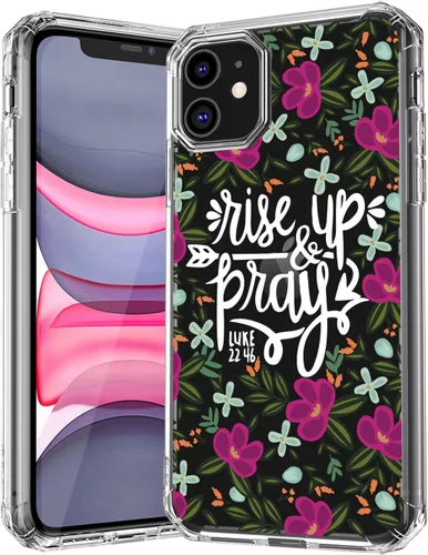 Miniatura 13 de Funda para iPhone 11 Bible Verses Series – Bonita Biblia Versos, citas, flores, diseños florales, inspiradoras, niñas y mujeres, suave protector