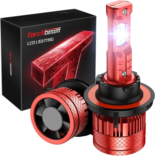 Miniatura 12 de Torchbeam Bombilla T6S 9005/HB3, 1000% de alto brillo, 6500K blanco frío 9005 bombillas Powersport con ventilador de enfriamiento, luces antiniebla