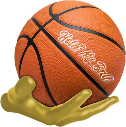 Miniatura 11 de Soporte de pelota montado en pared – Resina premium – Exhibición de baloncesto, fútbol, fútbol americano – Cuelga pelotas de forma segura