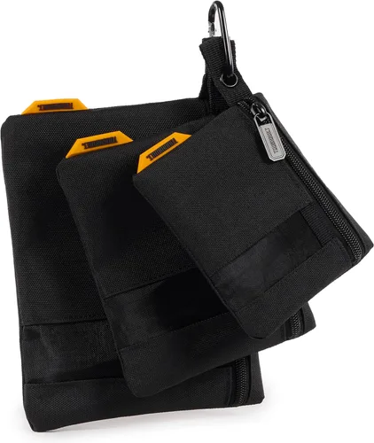 Miniatura 3 de ToughBuilt Bolsas de cierre de 3 piezas, bolsas de almacenamiento de tela balística 1680D resistentes con asas y cremalleras reforzadas