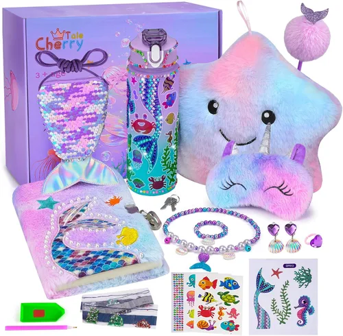 Cherry Tale Regalos de sirena para niñas de 6 a 8 años, regalos de graduación de jardín de infantes para niñas de 4 a 6 años, juego de regalos de