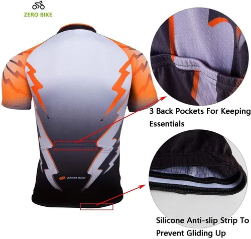Miniatura 3 de Conjunto de jersey de ciclismo de manga corta para hombre, transpirable, de secado rápido, acolchado 3D, pantalones cortos de bicicleta MTB