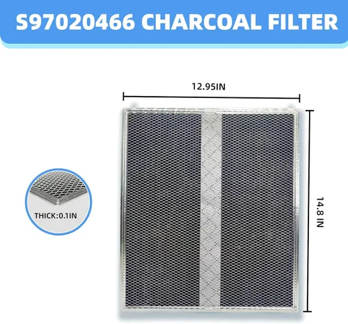 Miniatura 2 de S97020466 Filtro de repuesto de carbón compatible con filtro de campana Broan Range HPF30 (XC) Filtro de grasa sin conductos de 14.8 x 12.95