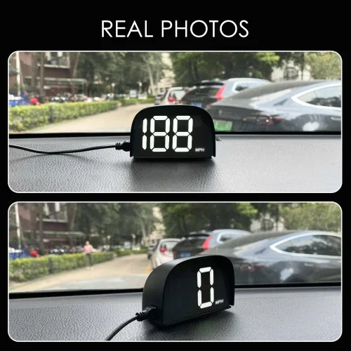 Miniatura 3 de VJOYCAR P20 - Velocímetro de coche GPS Hud Head Up, medidor de velocidad digital MPH para coches, camiones, motocicletas, bicicletas, ATV, SUV