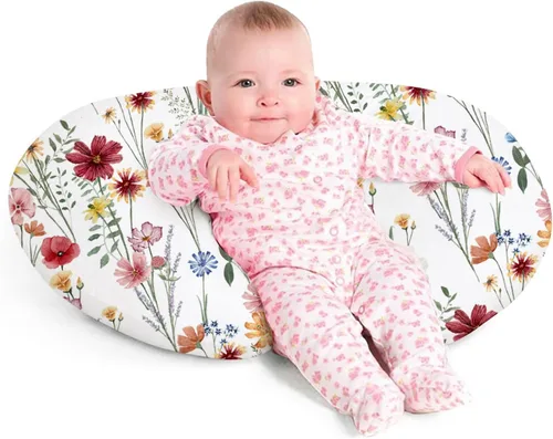 Miniatura 9 de Little Grape Land - Almohada de lactancia mejorada, lactancia materna y biberón durante 0 a 16 meses, funda suave lavable a máquina con relleno