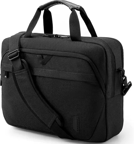 BAGSMART Bolsa para laptop, maletín de 15.6 pulgadas para hombres, bolsa de computadora con cerradura para trabajo, bolsa de hombro estilo bandolera
