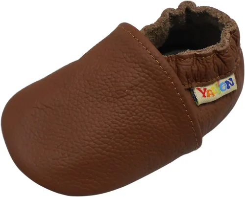 Miniatura 15 de YALION - Mocasines de cuero suave para bebés, niños y niñas, para gatear y dar sus primeros pasos