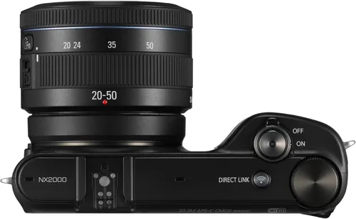 Miniatura 6 de Samsung NX2000 20.3MP CMOS Smart WiFi Cámara digital sin espejo con lente de 0.787-1.969 in y pantalla táctil LCD de 3.7 pulgadas (negro)