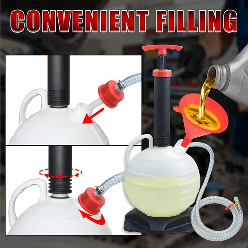 Miniatura 5 de Bomba de fluido de transmisión de 6 litros; bomba de transferencia de fluido; bomba de aceite manual; herramienta de sistema de llenado de aceite