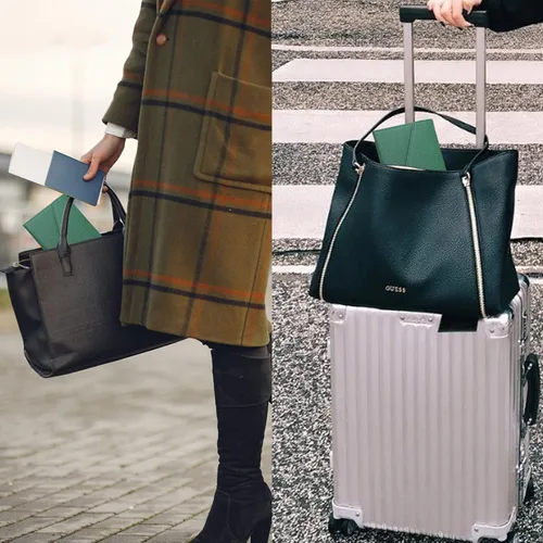 Miniatura 3 de Combo de tarjetero para pasaporte y vacuna, cartera de viaje para mujer con bloqueo RFID con ranura para tarjeta de vacuna, funda de mano