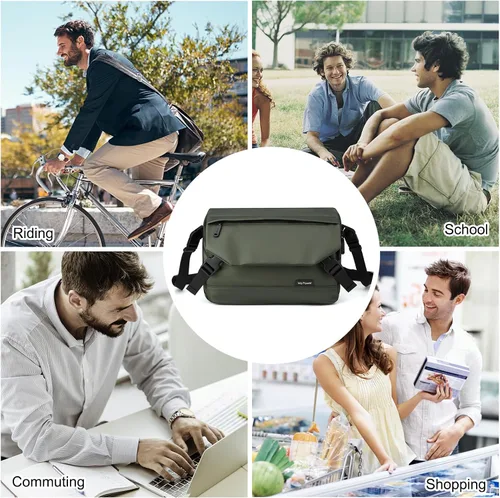 Miniatura 7 de FANDARE Elegante bolso de hombro para hombre, bolso cruzado tipo mensajero, maletín pequeño, bolso bandolera para hombres para el trabajo
