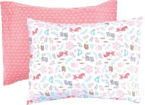 Miniatura 6 de Hudson Baby Funda de almohada unisex de algodón para bebés y niños pequeños, animales del bosque, talla única Forest Animals