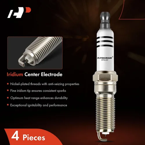 Miniatura 3 de A-Premium 4 bujías de platino iridio compatibles con vehículos Buick, Cadillac, Chevrolet y GMC - Envision, Regal, ATS, CT6, CTS, Equinox, Malibu