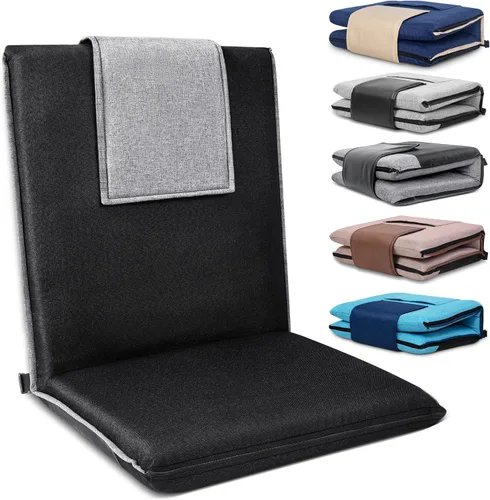 Silla de Piso con Soporte para la Espalda, Silla de Piso Ajustable de 14 Posiciones, Asiento Portátil en el Suelo para Adultos y Niños, Asiento de