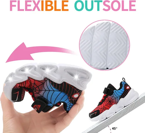 Miniatura 5 de Zapatos ligeros con luces LED intermitentes de malla transpirable para caminar para niños pequeños y niños pequeños