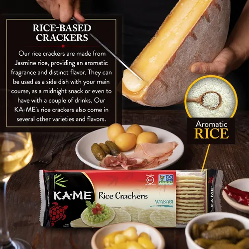 Miniatura 6 de Kame Rice Cracker Wasabi, 3.5000 onzas (paquete de 6)