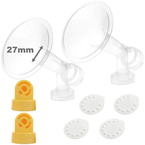 Miniatura 11 de Nenesupply Piezas de bomba con bridas de 0.827 in compatibles con extractor de leche Medela Incluye brida de válvula de protección mamaria membrana