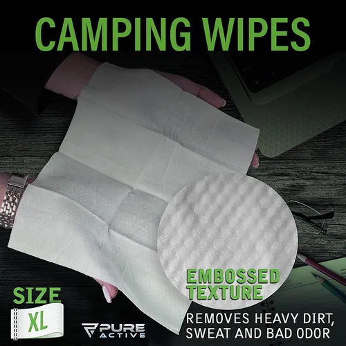 Miniatura 2 de Toallitas corporales para camping, 50 toallitas XXL de 12 x 12 pulgadas, toallitas corporales de ducha para camping, toallitas corporales