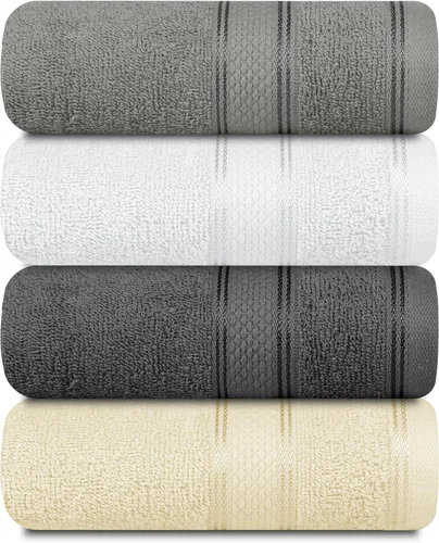 Miniatura 8 de Casa Lino Toallas de mano 100% algodón para baño, toallas de cocina suaves, altamente absorbentes y de secado rápido, juego de toallas de gimnasio