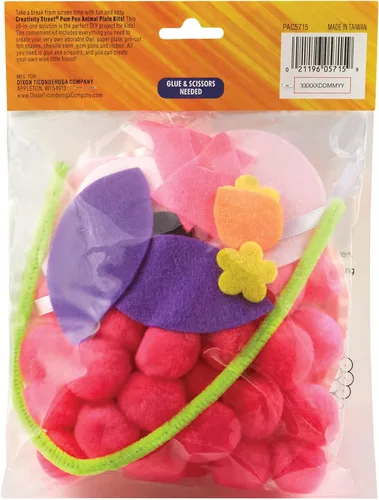 Miniatura 3 de Creativity Street Pom Pon Kit de Plato de Animal, Búho, 7" x 8" x 1", 1 Kit