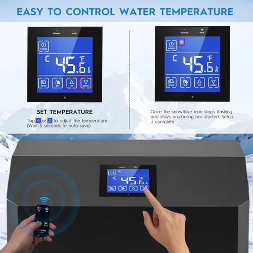 Miniatura 3 de Enfriador de inmersión en frío 1HP para bañeras de hielo, enfriador de agua para baño de hielo con bomba y filtración doble, enfriamiento rápido