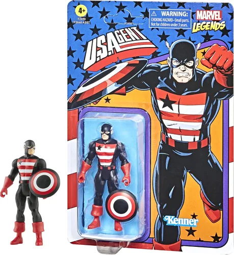 Miniatura 2 de Hasbro Marvel Legends Series 3.75 pulgadas Retro 375 Collection U.S. Agent figura de acción de juguete