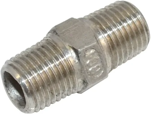 Miniatura 2 de Pezón hexagonal roscado macho NPT de 1/8 "x 1/8", acoplador rápido de acero inoxidable 304 (1/4")