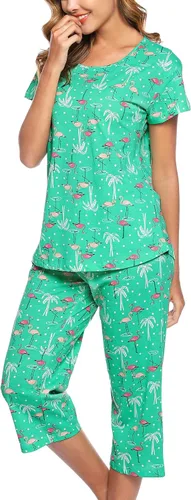 Miniatura 4 de ENJOYNIGHT - Juego de pijama con pantalones capri para mujer