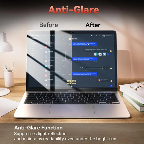 Miniatura 3 de Mamol Paquete de 2 protectores de pantalla anti luz azul para MacBook Air de 13 pulgadas (2018-2021, M1) / Macbook Pro de 13 pulgadas