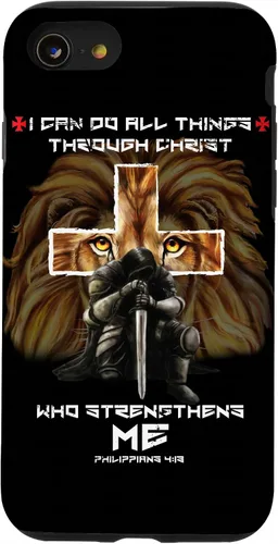 Miniatura 16 de Fundas para iPhone 11 Christian Phone Cases Men Bible Verse Philippians 4:13 Lion Case