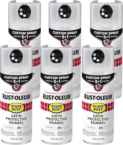 Miniatura 128 de Rust-Oleum 376855 - Pintura en aerosol antióxido personalizada 5 en 1, 12 onzas, color negro mate, (paquete de 1)