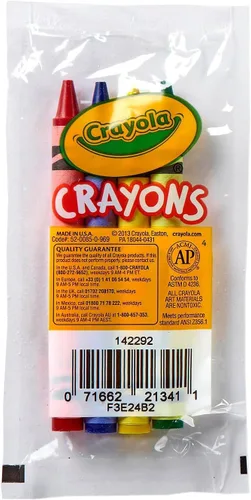 Miniatura 2 de Crayola Crayones de tamaño completo, 4 colores surtidos, rojo, azul, verde y amarillo, ideales para recuerdos de fiesta, restaurantes y más, 12