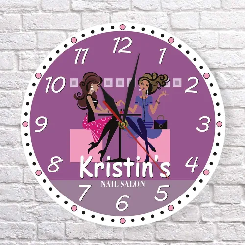 Miniatura 3 de The Geeky Days Nail Tech - Reloj de pared moderno de 12 pulgadas impreso silencioso de cuarzo para salón de belleza, spa, decoración artística