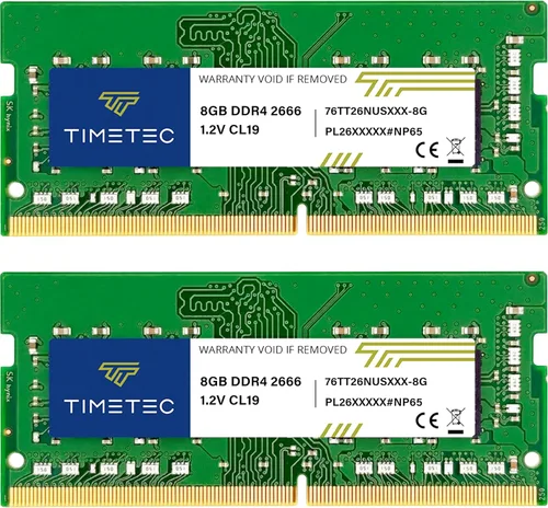 Miniatura 3 de Timetec Kit de 16 GB (2 x 8 GB) DDR4 2666 MHz (PC4-2666V) PC4-21300 SODIMM RAM para portátil - Módulo de memoria sin búfer de 260 pines 1.2 V CL19