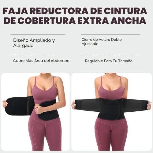Miniatura 4 de VENUZOR Cinturón de entrenamiento de cintura para mujer – Faja reductora de cintura – Cinturón adelgazante – Cinturón deportivo (grado UP)
